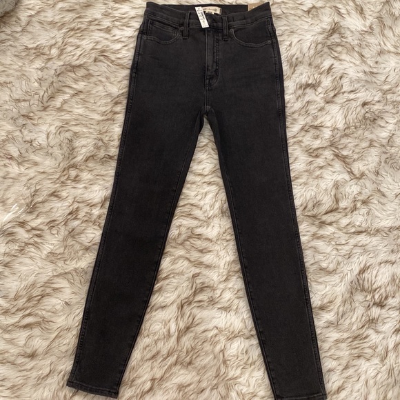 NWT Madewell 10" High Rise Skinny Jeans in Starkey Wash Faded Black Size 27 - Picture 7 of 16